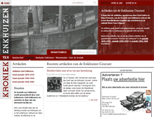 Tablet Screenshot of enkhuizercourant.kroniekvanenkhuizen.nl