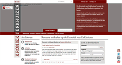 Desktop Screenshot of kroniekvanenkhuizen.nl